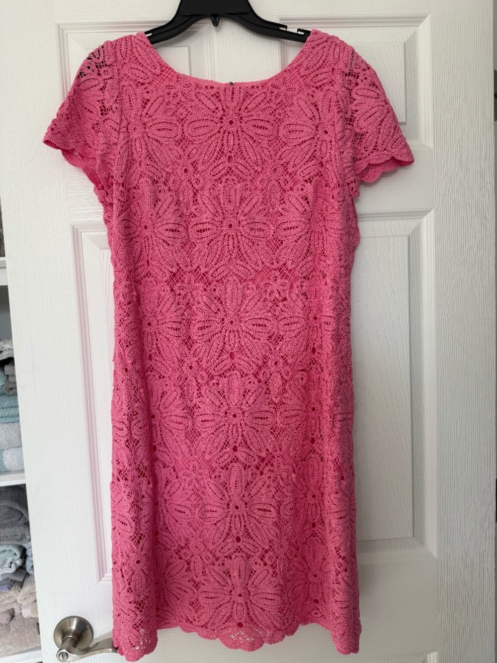 Pink Talbots Crochet Lace Shift Dress